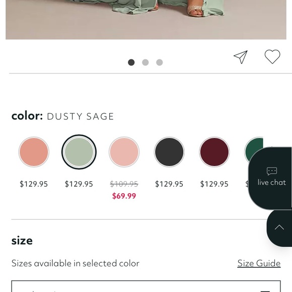 Bridesmaid dress David’s bridal *Dusty sage* alteration to the bottom 1 inch. - Picture 5 of 7